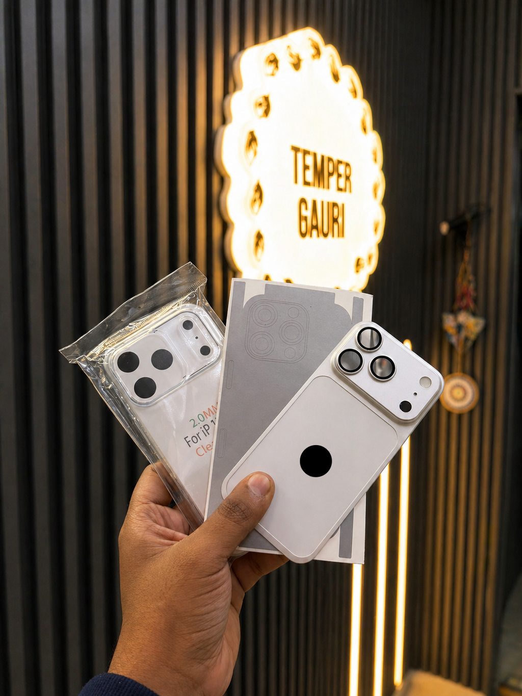Premium Flash Hide Metal Sheet For older phone  → 17 Pro/max