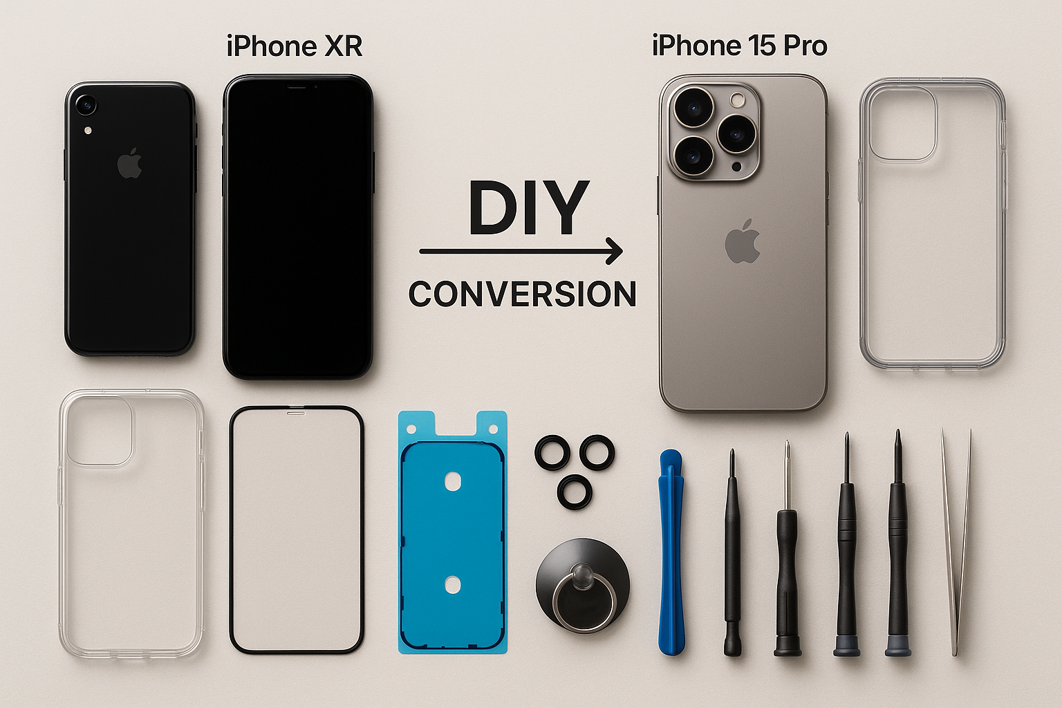 iphone xr to 15 pro convertor diy without apple logo